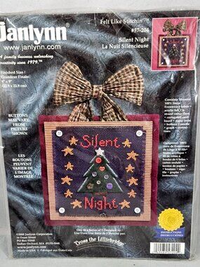 Janlynn Silent Night Cross Stitch Kit 57-204 Wall Hanging Cross the Lilliebridge